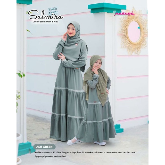 Ready Stock Salmira Mom & Kids Couple by Nazumi Gamis | Gamis Mom Salmira | Salmira Mom | Gamis Coup