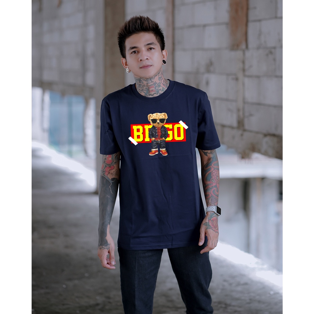 BRIGO Kaos Lengan Pendek Bear I am Ready || Kaos Katun Combed M-XL || Kaos Distro BRIGO Beruang I am Ready