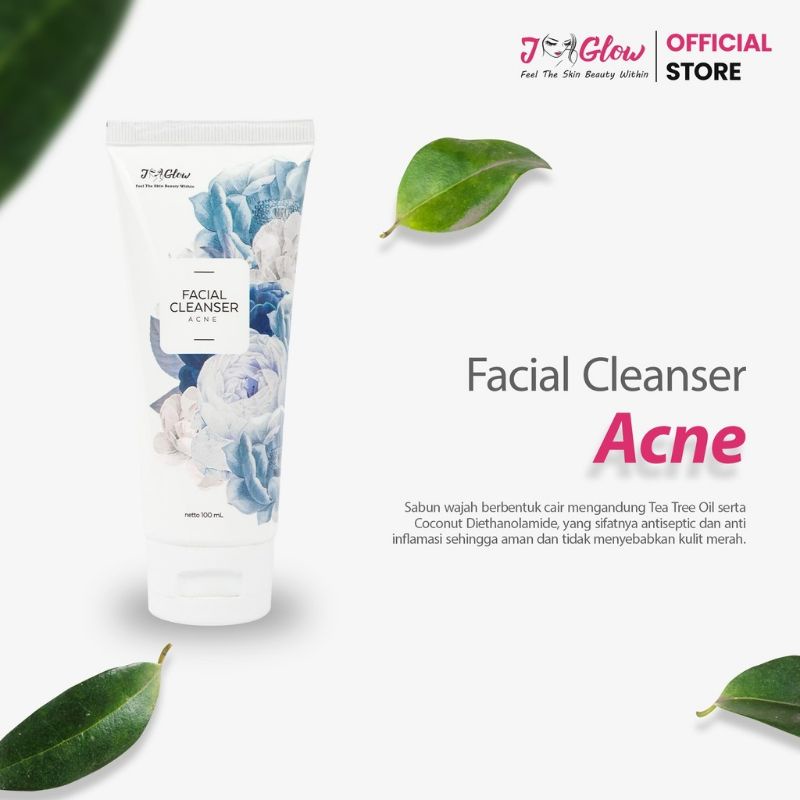 Jglow Skincare Paket Acne Sulfur Whitening Cream Skin glowing Perawatan Wajah Jerawat Meradang Bpom-2