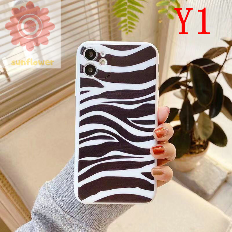 Soft Case TPU Motif Zebra Untuk iPhone 6 6s 7 8 Plus 11 12 Pro MAX XR X XS MAX SE 2020