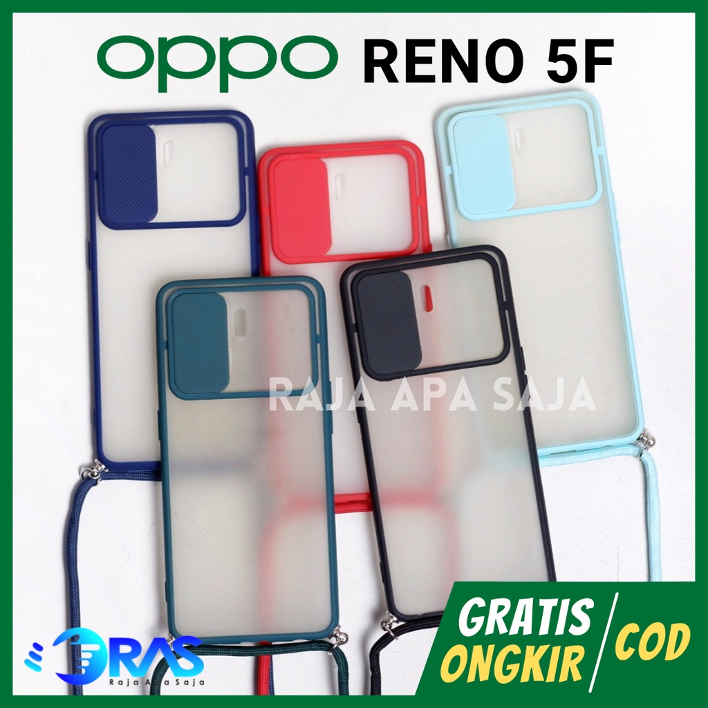 Sling Case Tali OPPO RENO 5F Reno5 F Silicon Casing Gantungan Lanyard Penutup Kamera Softcase Kesing