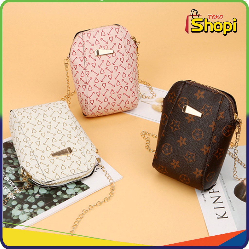 Tas Handphone Wanita Selempang Dompet HP Tali Rantai Fashion 𝕋𝕊 134