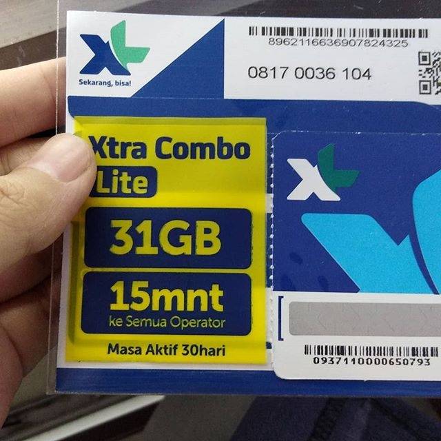 Kartu Perdana Paket Internet Xl Xtra Combo Lite 31gb Shopee Indonesia