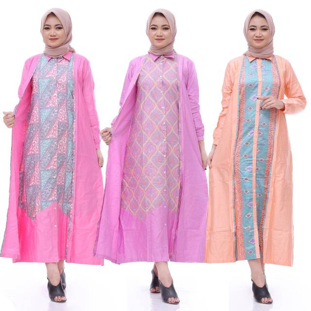 GAMIS BATIK WANITA SOFT- GAMIS BATIK JUBAH -GAMIS BATIK PEKALONGAN