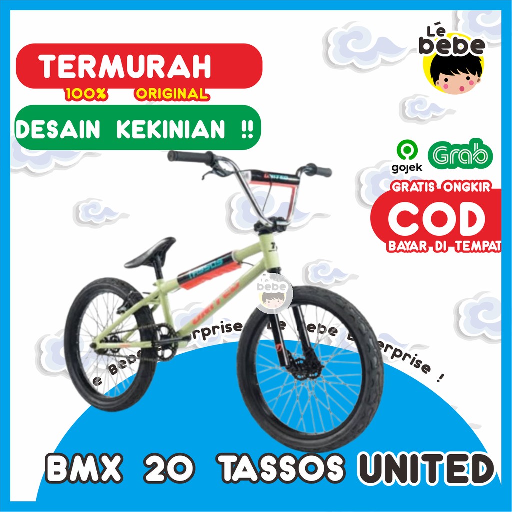 Sepeda Lipat Folding Bike BMX 20 united Tassos Sepeda Gunung Road Bike Sepeda Artis SNI ORIGINAL