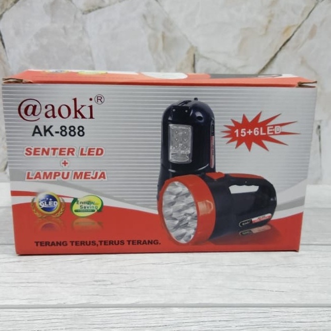 COD SENTER TANGAN AOKI AK-888 LED 15 WATT + LAMPU MEJA AOKI AK 888//SENTER LED 15WATT + LAMPU MEJA 6 WATT AOKI AK-888