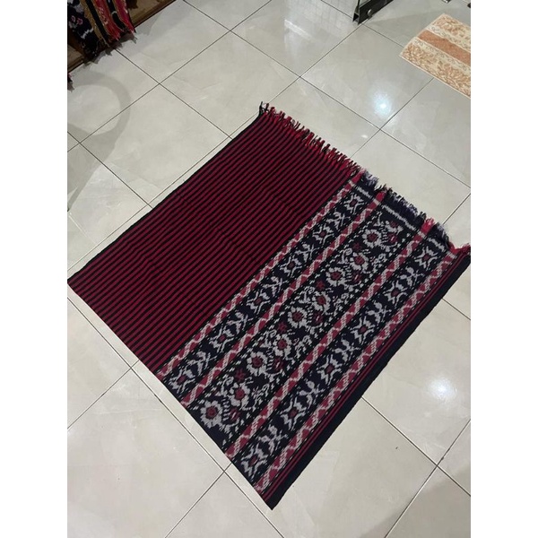 ELPHI Tenun Lurik Blanket Merah Hitam