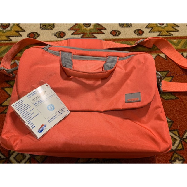 Preloved American Tourister Laptop Bag Peach Pink Agak Orange Shopee Indonesia