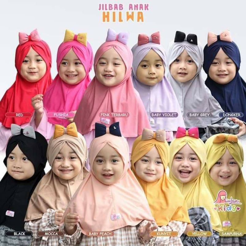 Bergo Hilwa | Jilbab anak | Miulan kids