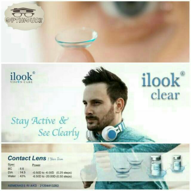 softlens bening minus tinggi softlens untuk olahraga lamar kerja main futsal basket Ilook clear