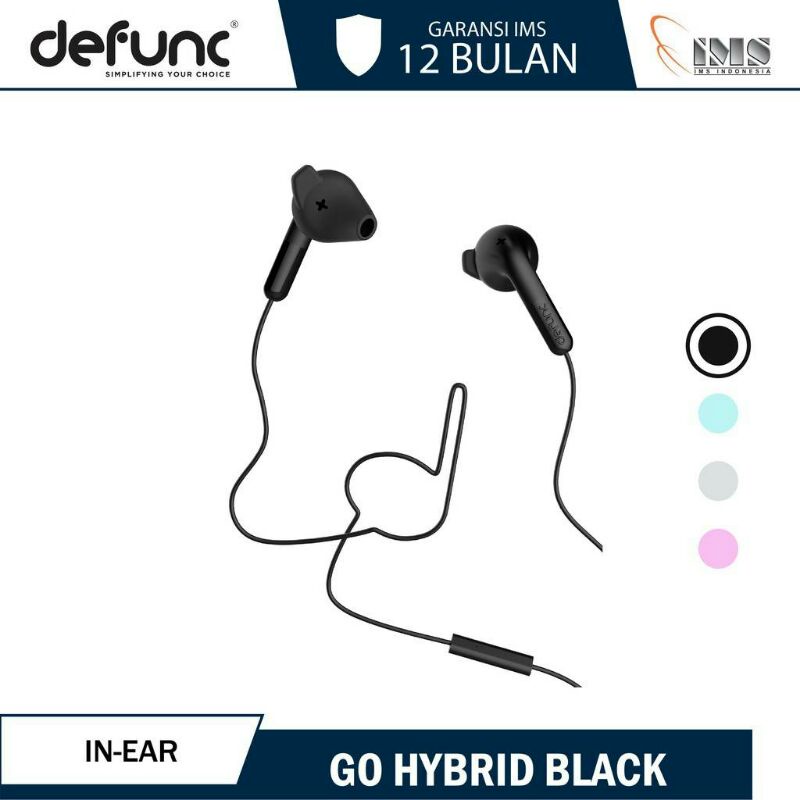 Headset Defunc Go Hybrid Black Pink And White