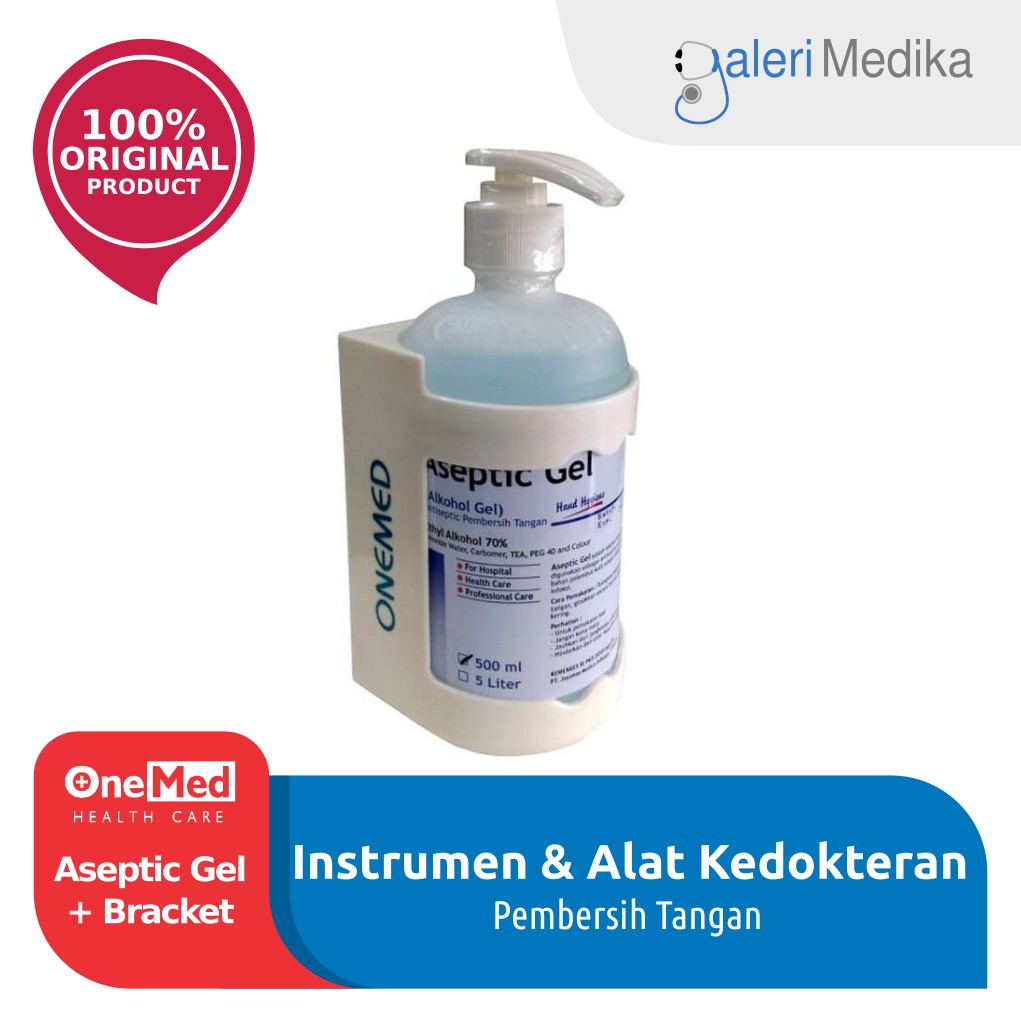 Antiseptik/Aseptic Gel Onemed 500ml + Braket/Bracket 1 Set