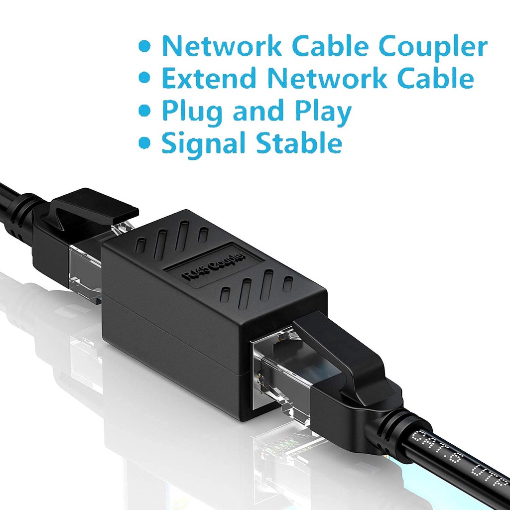 Barel rj45 1 ke 1 besi / barel besi hitam 1 ke 1