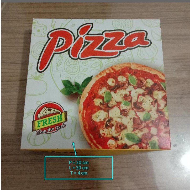 Dus Pizza Kecil Uk. 20x20x4. Kardus Pizza isi 50 pcs