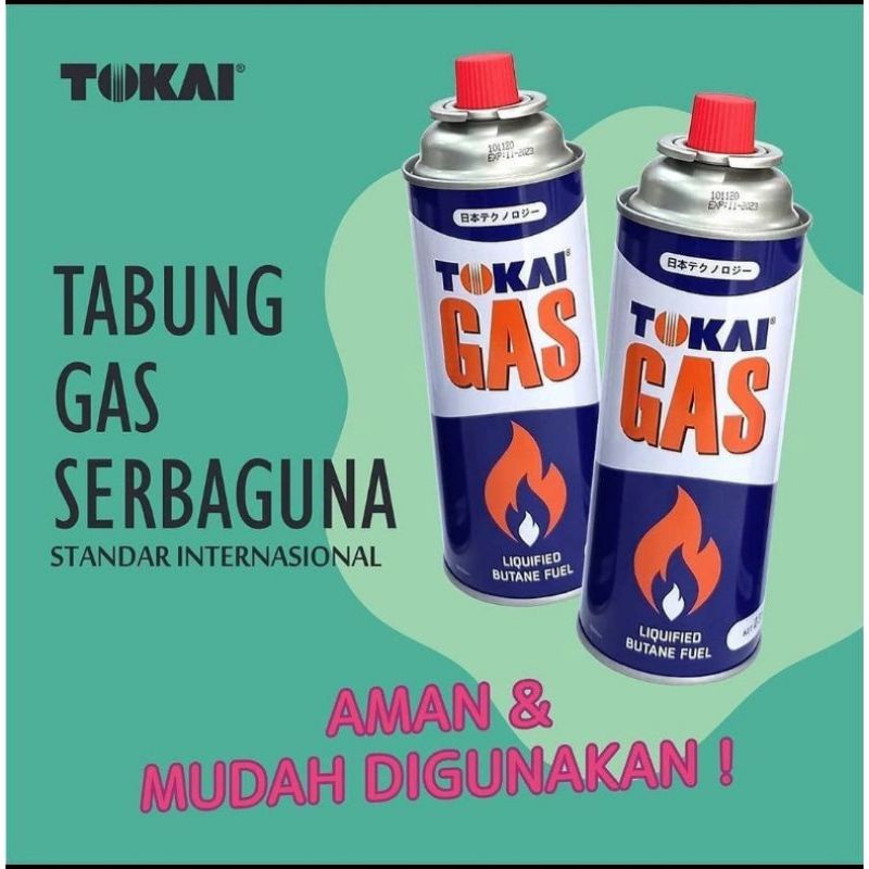 Gas Portable Tokai baru 245g ,KHUSUS PENGIRIMAN SAMEDAY DAN INSTAN