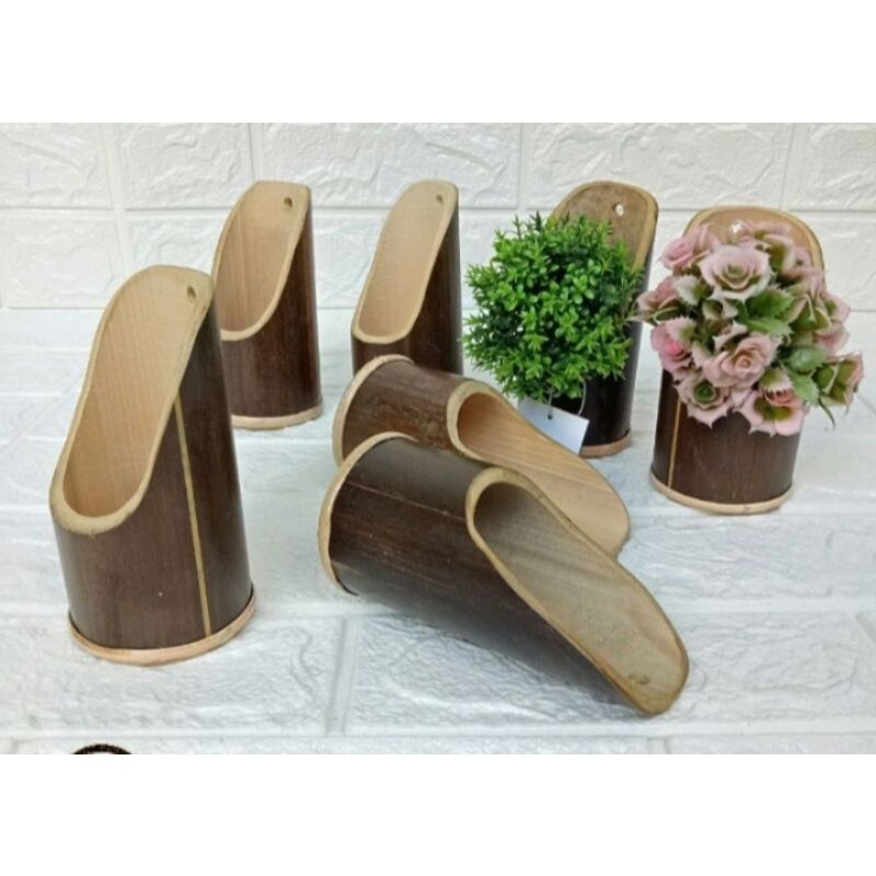 POT MINI- bambu hitam/hiasan rumah