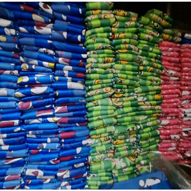 GORDEN PLISKET MOTIF DORAEMON HELLO KITTY KEROPI/GORDEN PLISKET MOTIF AKAN/GORDEN PLISKET KRAKTER