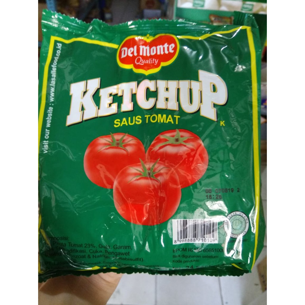 DELMONTE SAUS TOMAT / KETCHUP SACHET ISI 24 X 9 GR