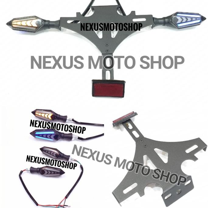 lampu sen led belakang ninja 250 SL braket plat nomor ninja rr mono nexusm07 Ayo Beli