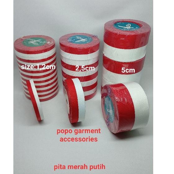 

pita merah putih 1inchi ( 2.5cm ) -/+25 yard ↕➵ ➦ 58[strip]