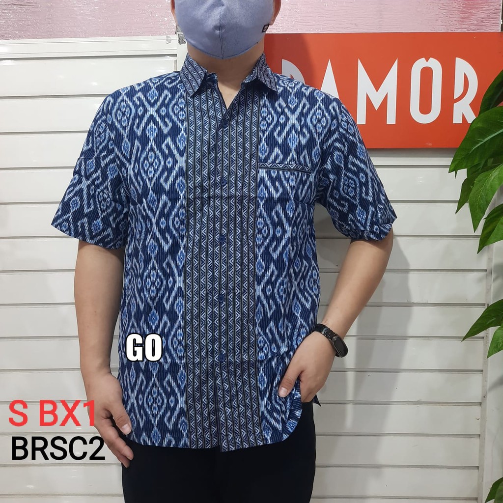 gof BRSC DAMOR (CRESSIDA) KEMEJA BATIK Cowok Pakaian Pria Baju Batik Dewasa Lengan Pendek