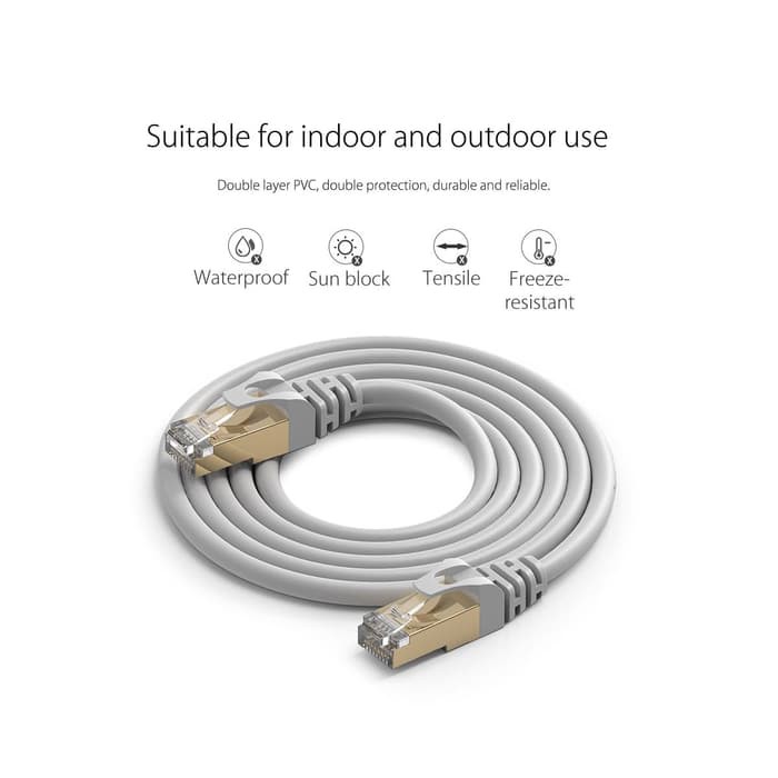 Cable lan orico 2m cat7 28awg shield metal gold 10Gbps gigabit ethernet network pug-c7-20 - Kabel internet rj45 cat 7 2 meter