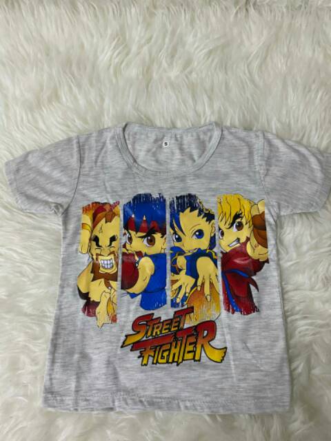 Kaos anak laki-laki-Street fighter) 1-9 tahun