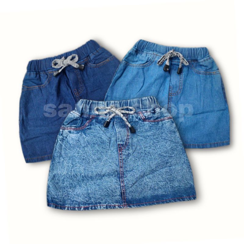 ROK MINI jeans anak perempuan usia 1-6 tahun