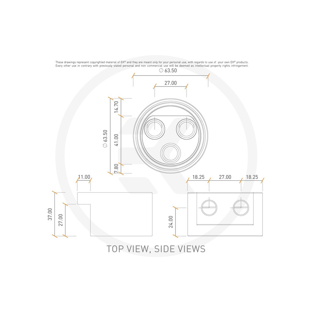 EKWB EK RES X3 Multiport TOP