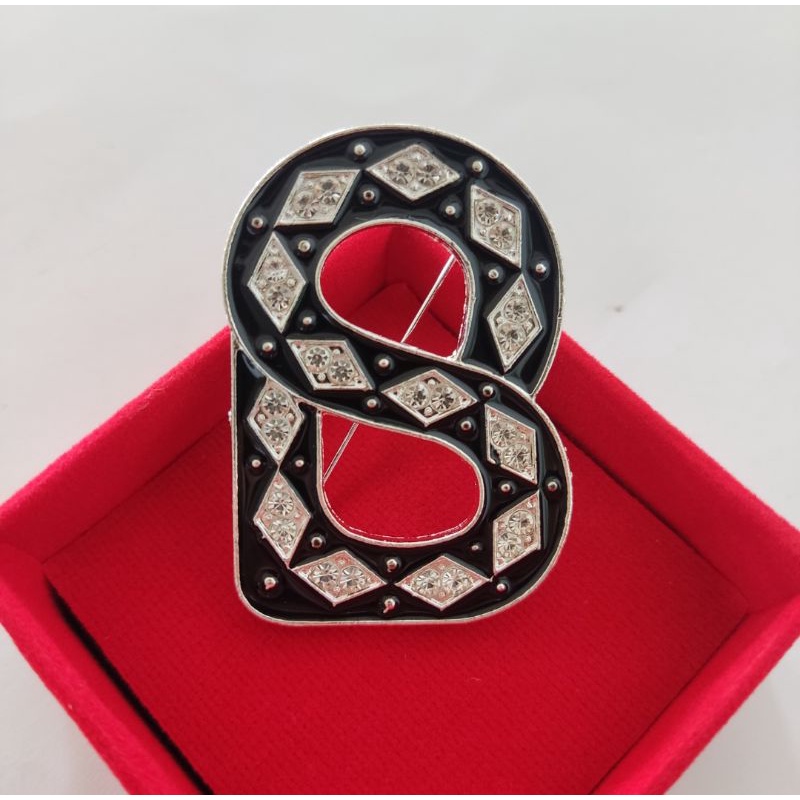 Brooch Buttonscarves KW//Bros Buttonscarves Polos/Mata/Mutiara-G-SILVER