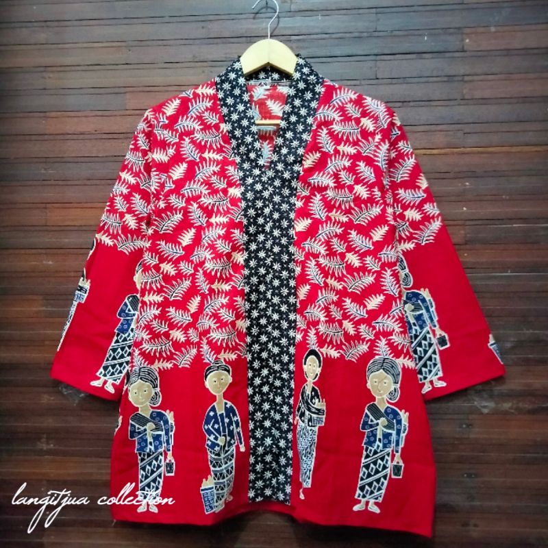 BLUS BATIK JUMBO | ATASAN BAJU BATIK WANITA BIG SIZE