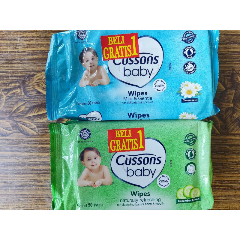 Tissue Basah Cusson Baby Tisu Basah Cussons Baby wipes 50's (beli 1 gratis 1)