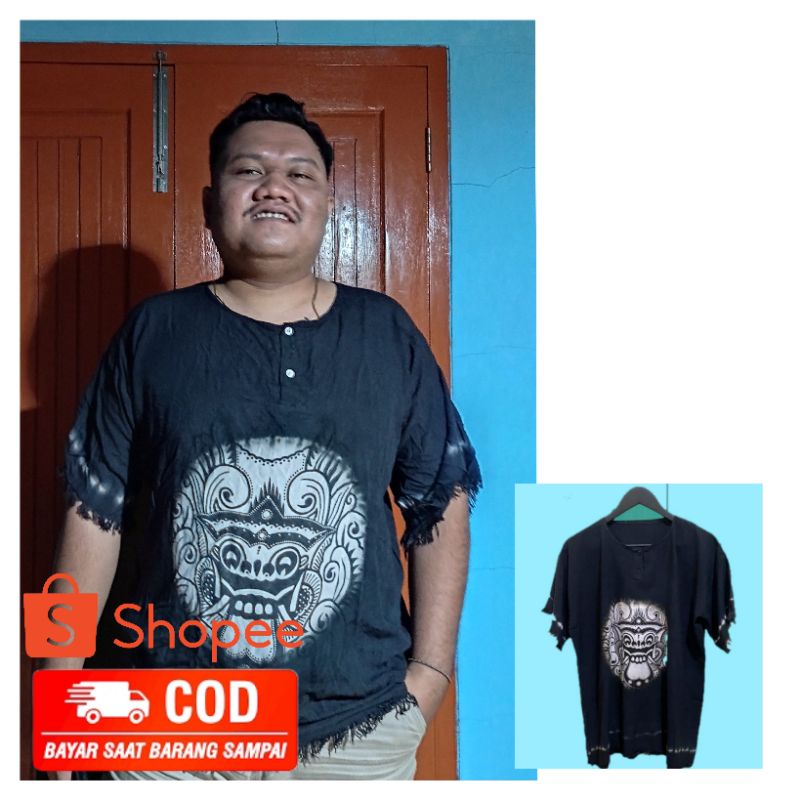 Baju Bali Barong Jumbo XXL Baju Pria Wanita Santai Rayon Tebal Baju Bali Jumbo/CUCI GUDANG KAOS BALI