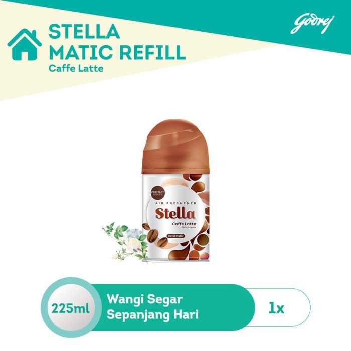 STELLA CAFFE LATTE MATIC REFILL 225ML AROMA KOPI BERKHASIAT