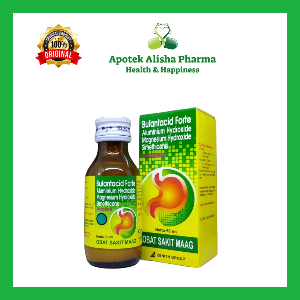 Bufantacid Forte Sirup 60ml - Bufantasid Forte Antasida Syrup Obat Maag / Pencernaan / Lambung / Bupantasid Sirup