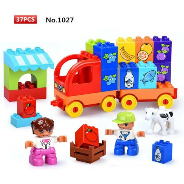 LEGO COMPATIBLE BLOCK GOROCK 1027 TRANSPORT TRUCK 37pcs