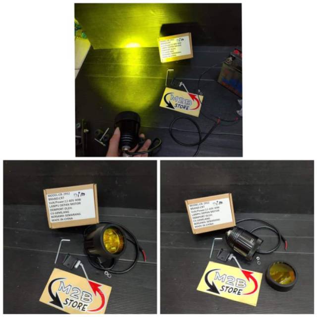 Lampu sorot LED Kuning kabut CR7 NMAX AEROX PCX ADV LEXI MIO BEAT
