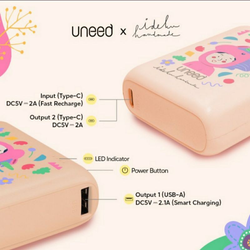 ideku powerbank pubi x uneed new