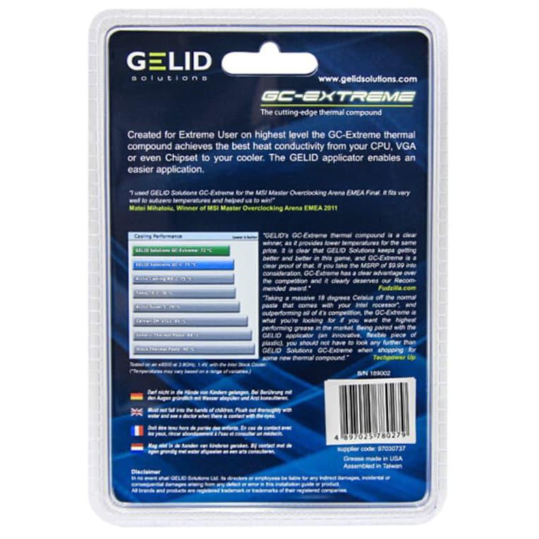 Jual Thermal Pasta / Paste Gelid GC-Extreme GC Extreme (TC-GC-03-A) 3 ...