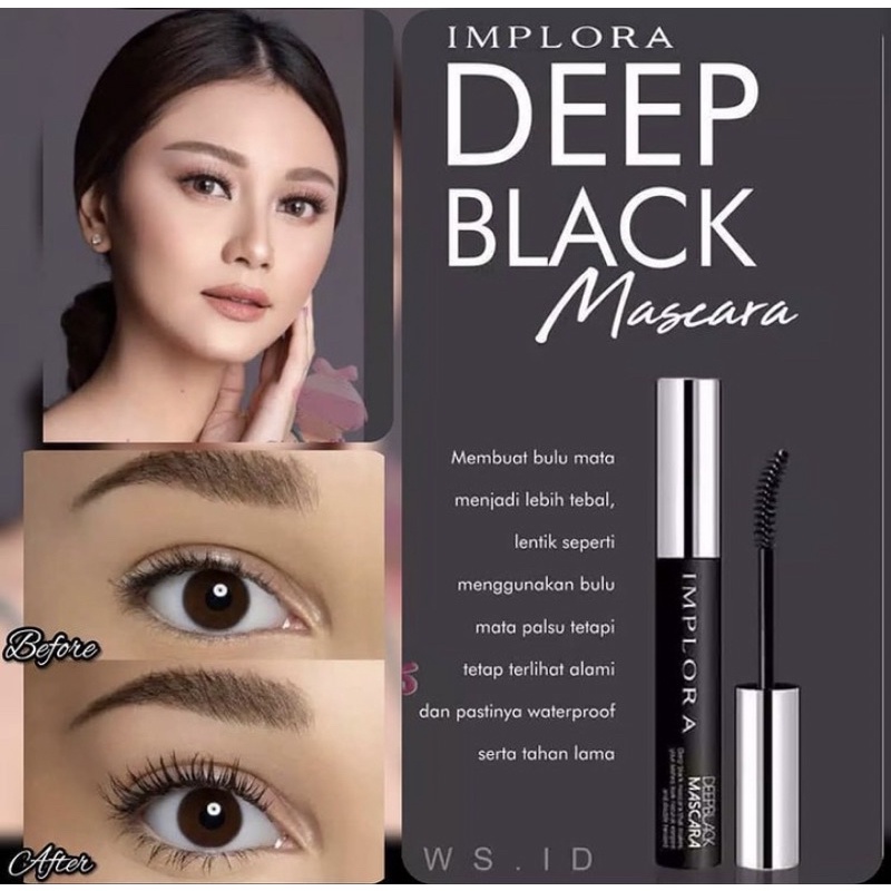 MASCARA IMPLORA / IMPLORA DEEP BLACK MASCARA/eyeliner implora