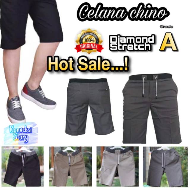 Celana Chinos Pendek / Celana Distro Pria Premium / Evo jeans