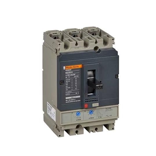 Mccb Merlin Gerin NS 250 N 3 phase 200 / 250 Ampere ada stock