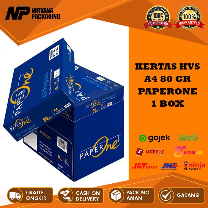 

KERTAS HVS A4 PAPERONE PAPER ONE 80GR – 80 GR PRINT FOTOCOPY 1 DUS – 5 RIM [GOJEK/GRAB]