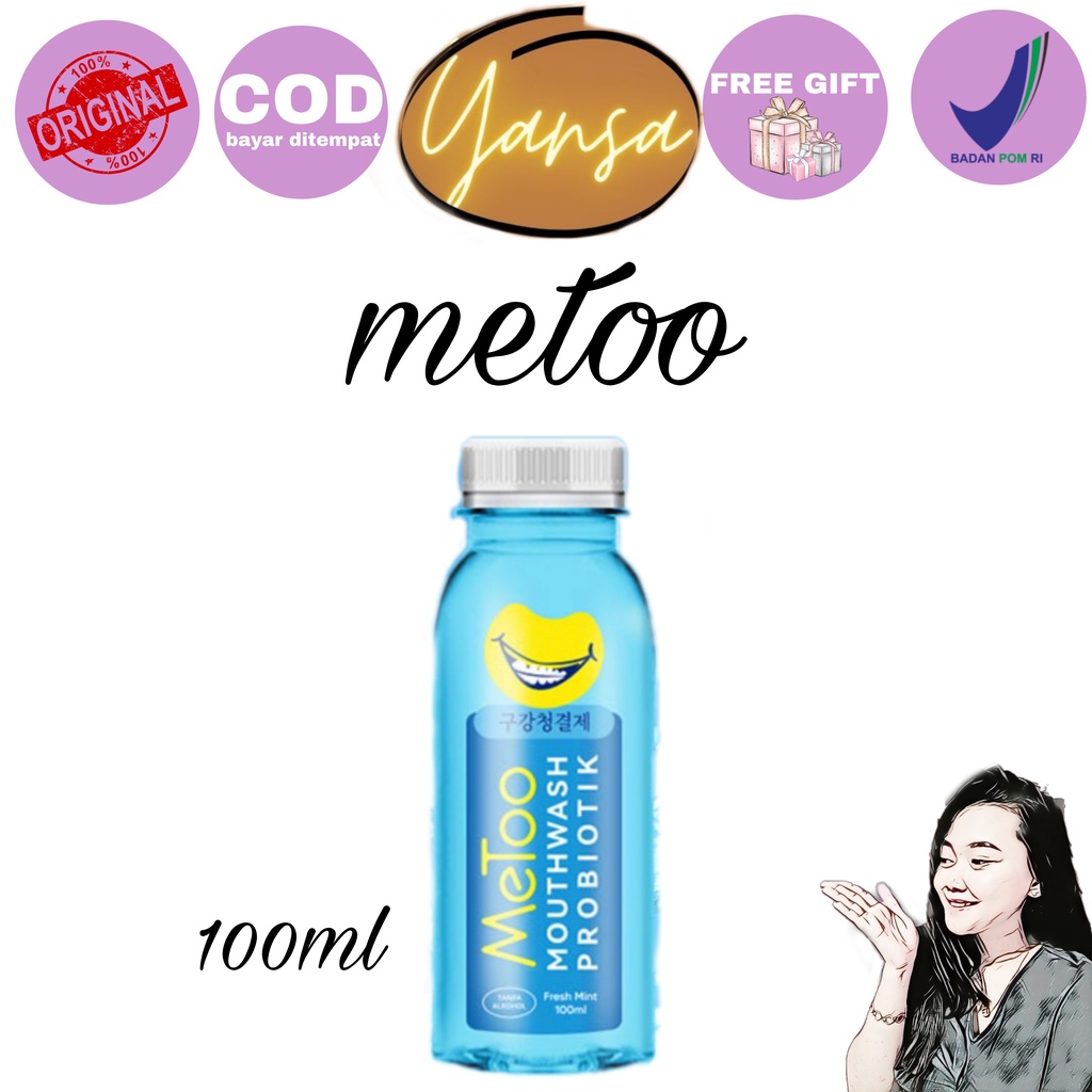 MeToo Obat Kumur Probiotik/ Fresh Mint Mouthwash-100ml