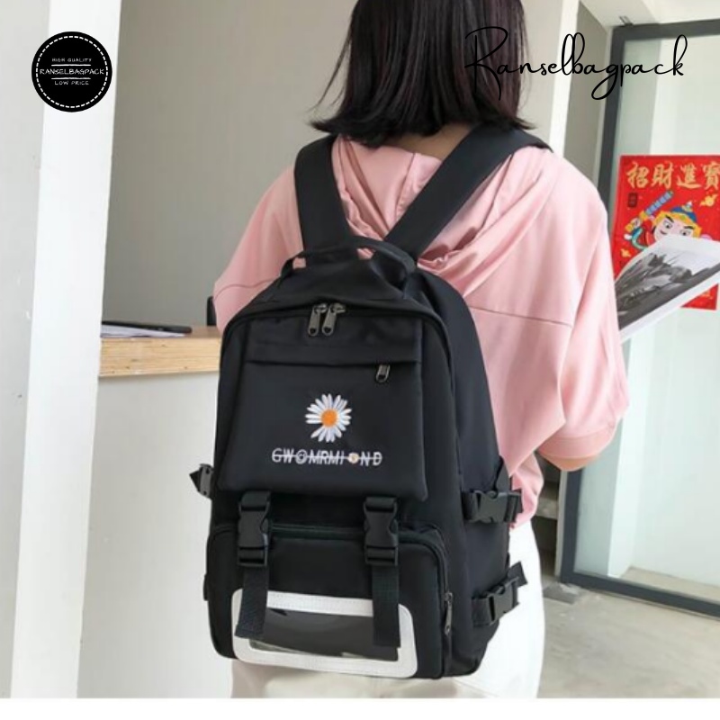 Tas Ransel Wanita - Tas Sekolah Kuliah Kerja Remaja Dewasa Traveling Model Korea Terbaru Favorit Premium Kekinian Terbaru Bagus Murah Besar Import Lokal Original Perempuan Cewek