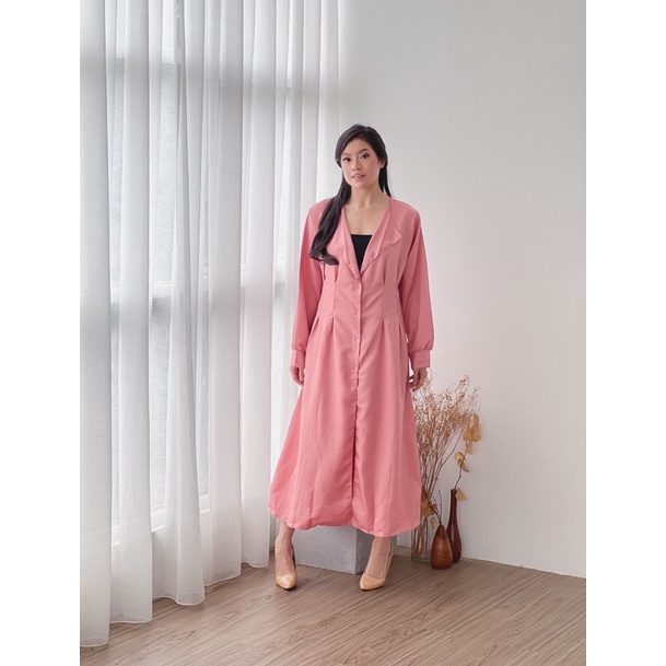 marketonline-korean coat wanita blazer korea long coat/ long cardy