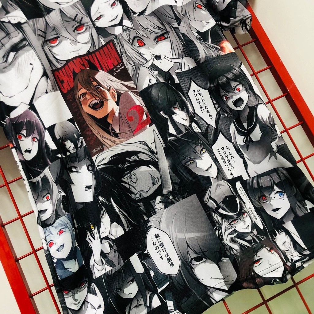 Tshirt Yandere Chainsaw Man Fullprint Premium Unisex Anime Manga