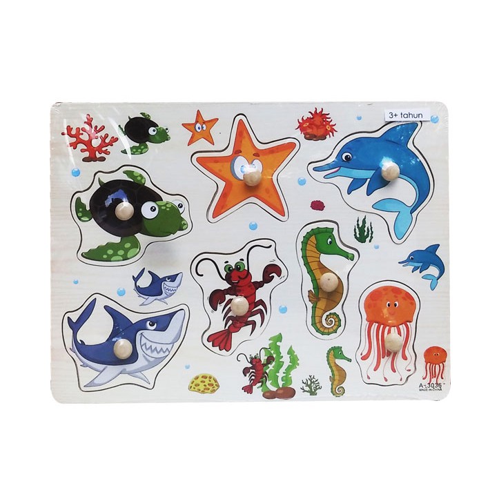 PUZZLE PIN NAIL HEWAN LAUT / SERANGGA -  SEA ANIMALS / INSECT