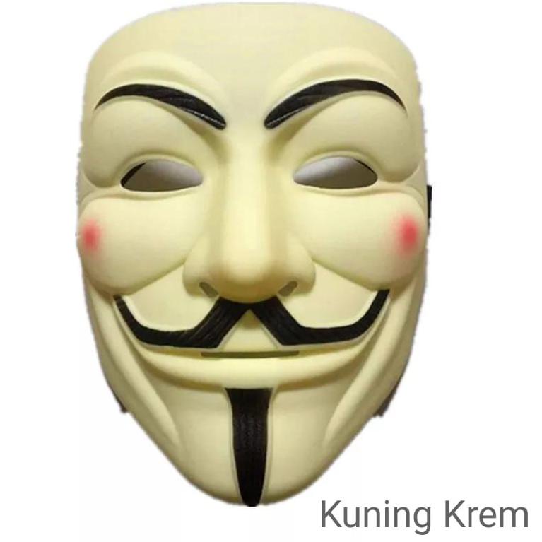 [PROMO BGS52] TOPENG HACKER - 6 WARNA PILIHAN TOPENG V VENDETTA MASK OCCUPY ANONYMOUS COSPLAY Ready 