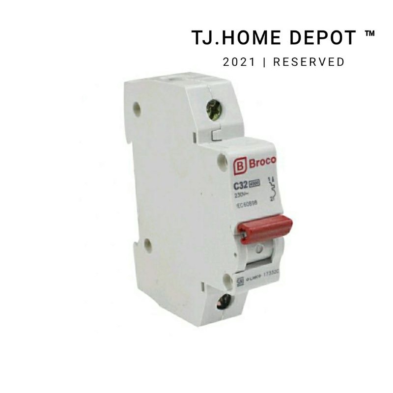 MCB 4A BROCO Circuit Breaker Listrik 4 Amper C4